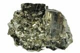 Shiny, Cubic Pyrite Crystal Cluster - Peru #173258-1